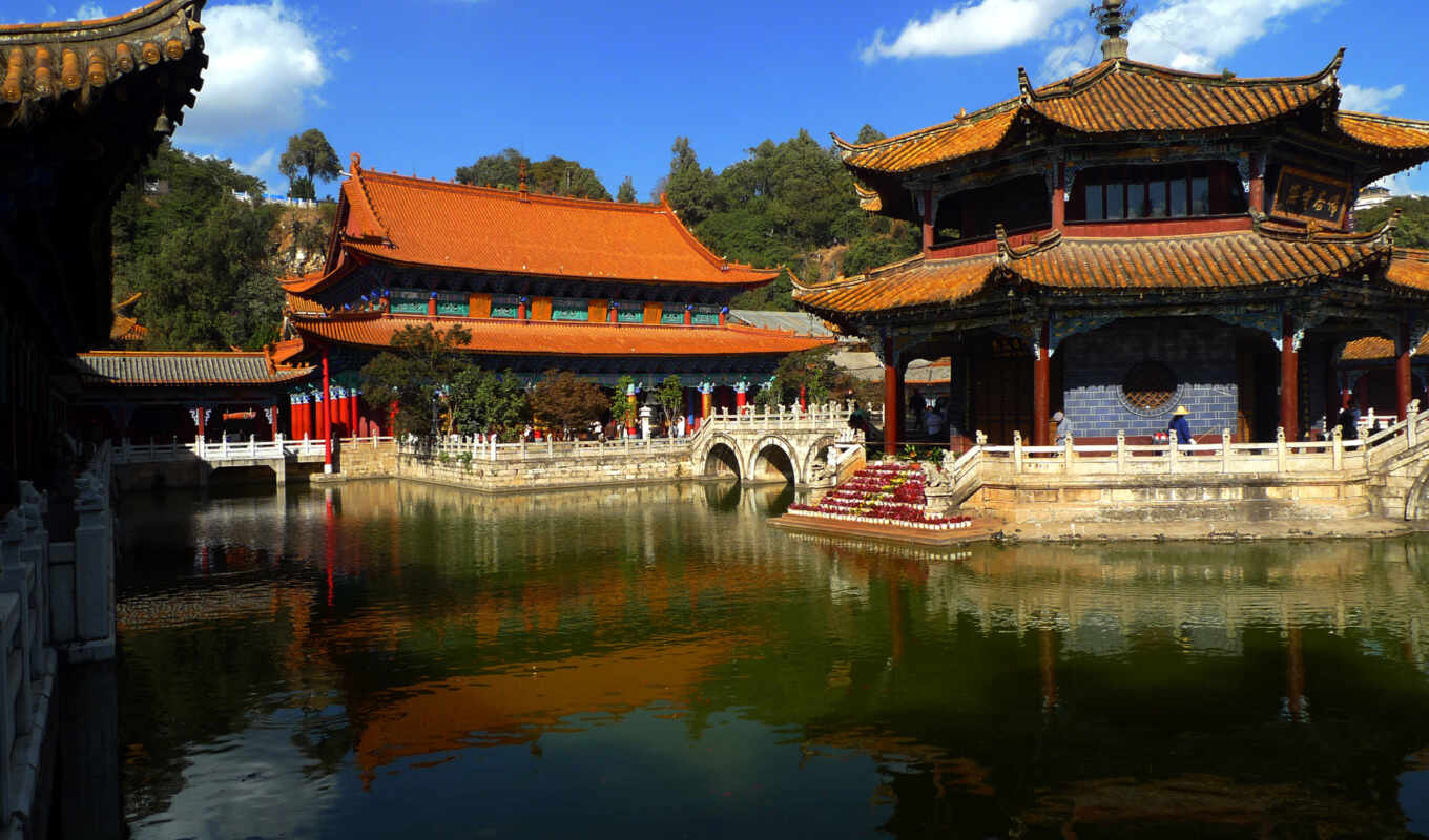 храм, china, kunming