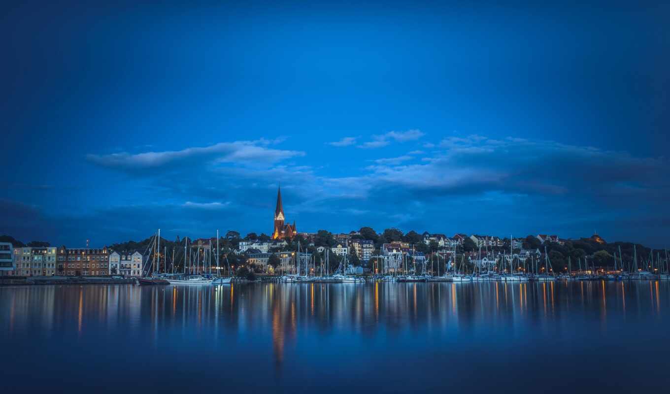 Germany, fjord, holstein, in Flensburg