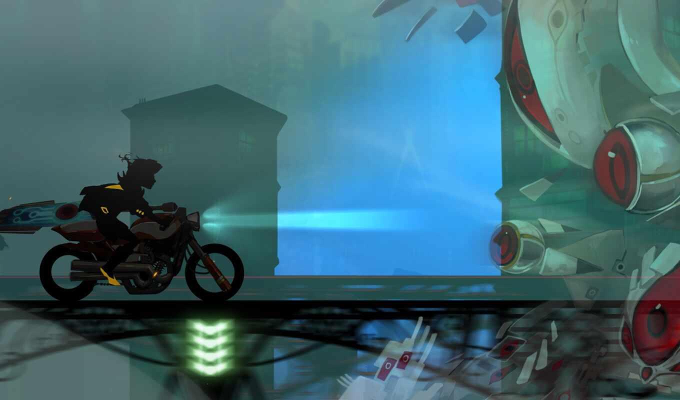 game, background, bike, red, gallery, yellow, redhead, id, rare, transistor