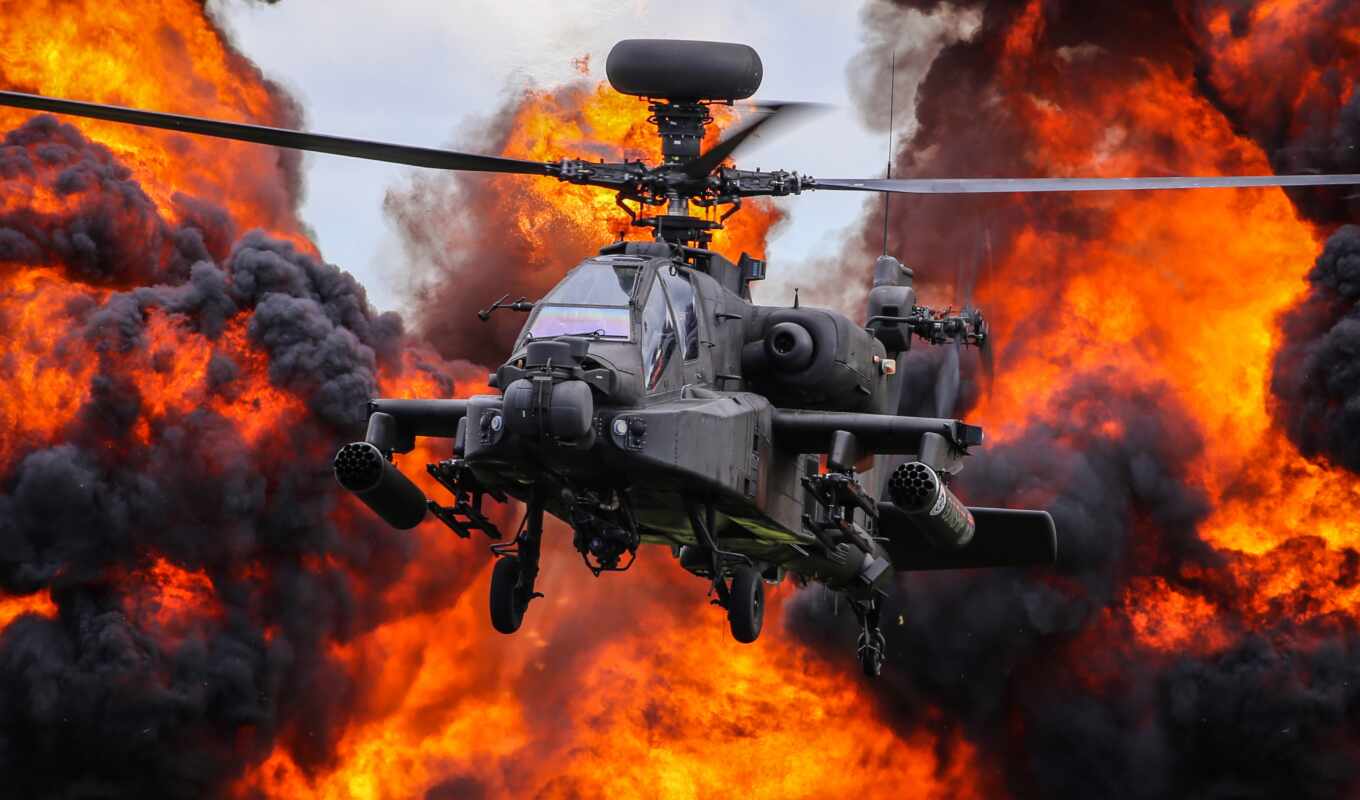 helicopter, attack, apache