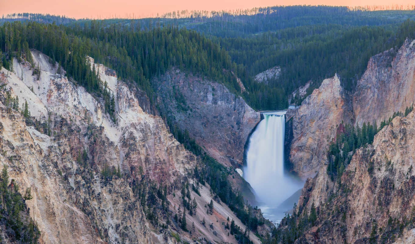 stock, grand, park, river, falls, national, yellowstone, wyoming, canyon, lower
