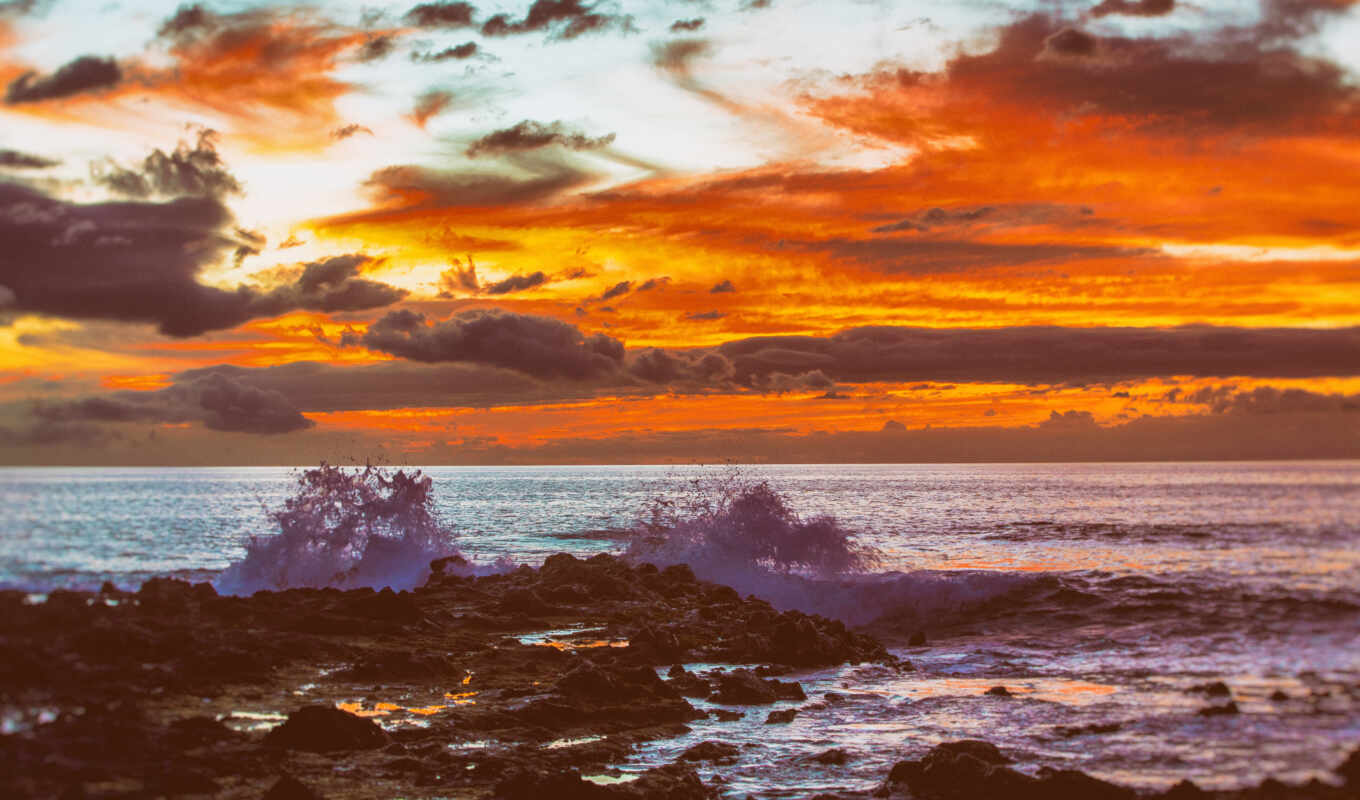 закат, hawaii