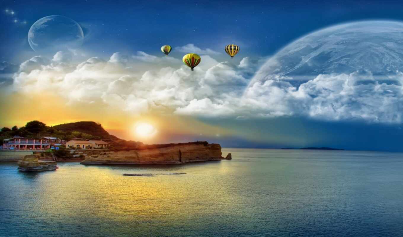 природа, air, hot, world, fantasy, прокатиться, balloon, arash