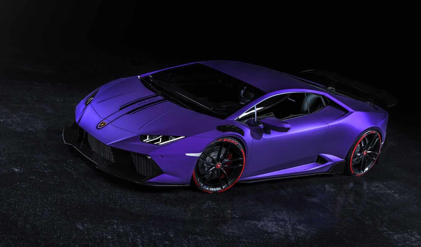 purple, design, спорт, car, pantalla, aventador, суперкар, coche, huracan