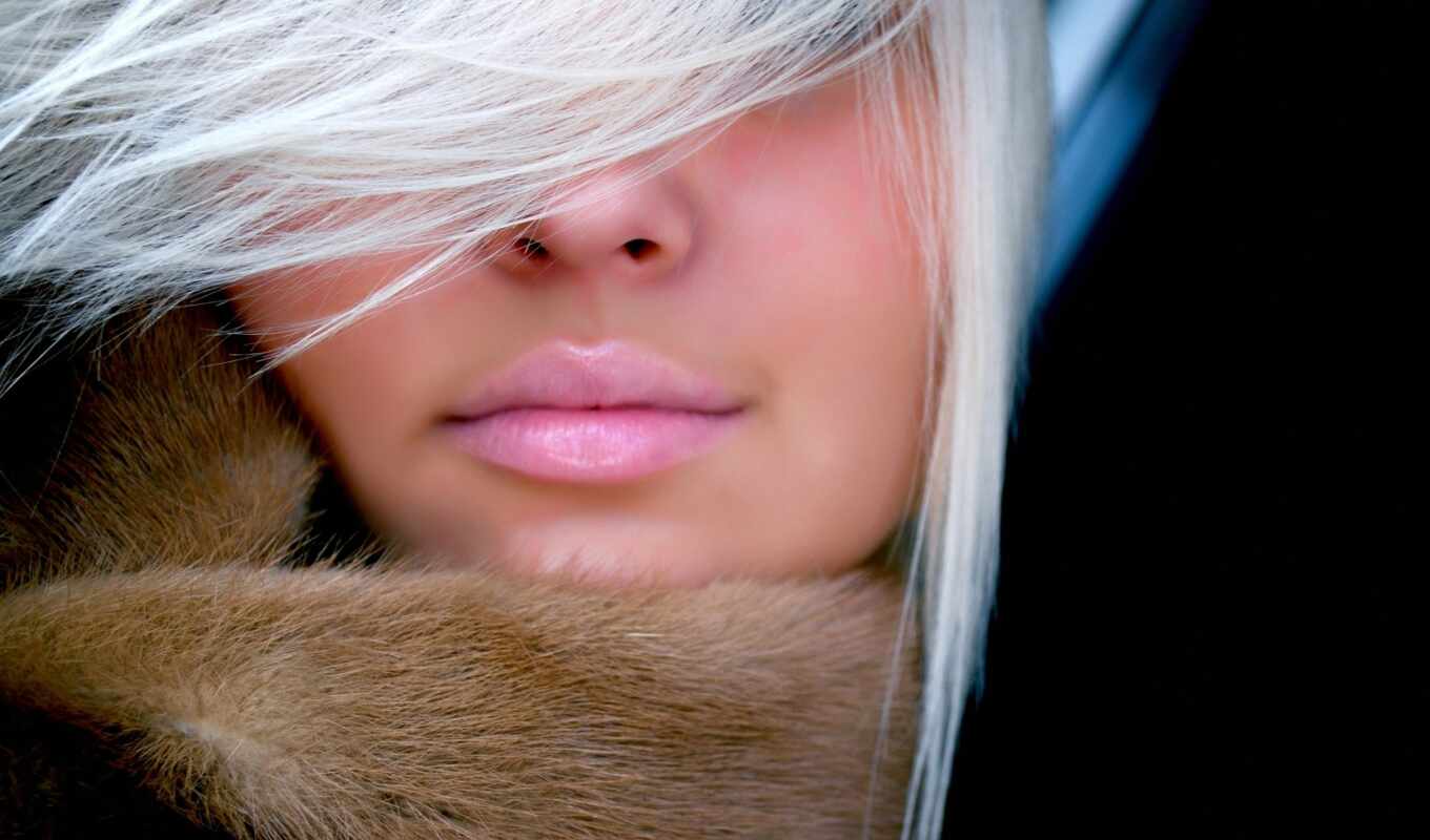 girl, face, blonde, hair, screensavers, background, lips, lips, pink