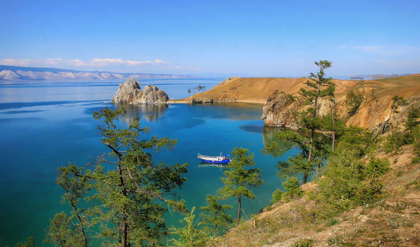 Russia, island, rook, hike, Baikal