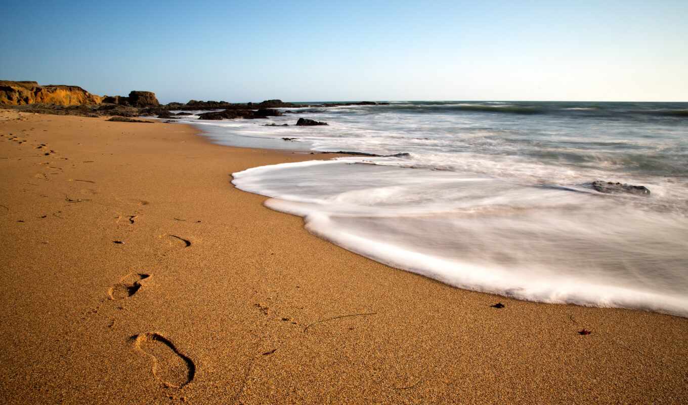 природа, you, пляж, песок, photography, следы