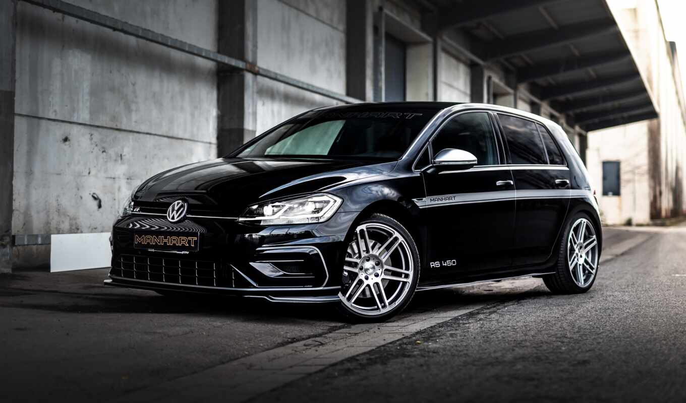 black, studio, car, golf, for Volkswagen, metallic, manhart