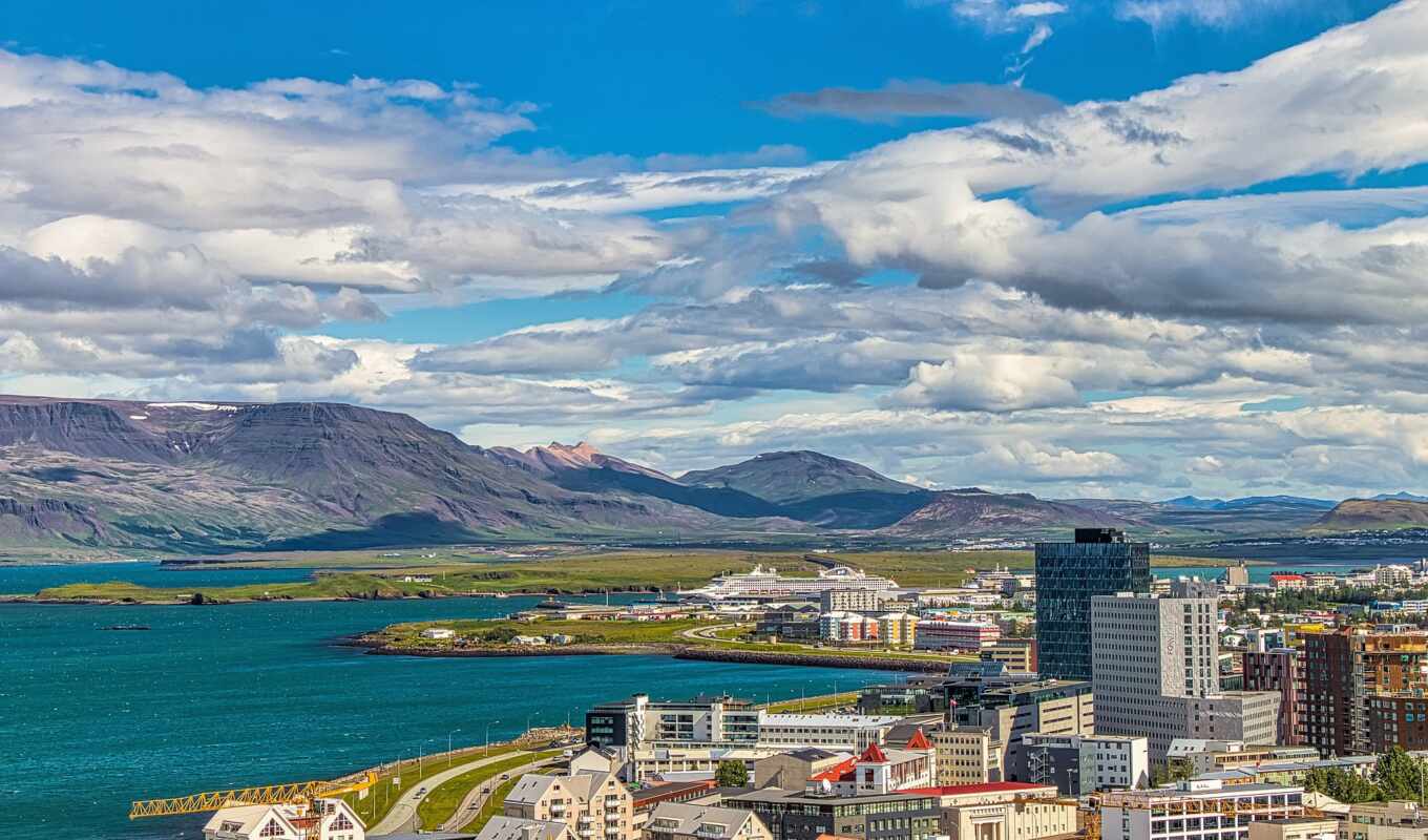 город, iceland, reykjavik
