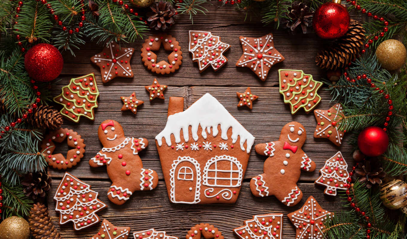house, new, year, christmas, cake, cookie, gingerbread, decoration, cooky