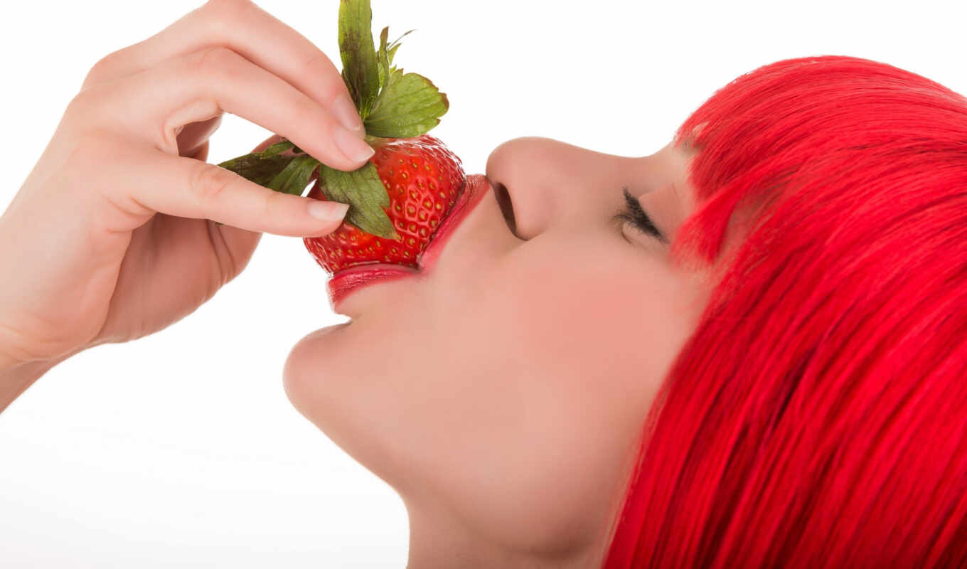 girl, love, woman, red, model, fetus, strawberry, redhead, meal, peakpxpage