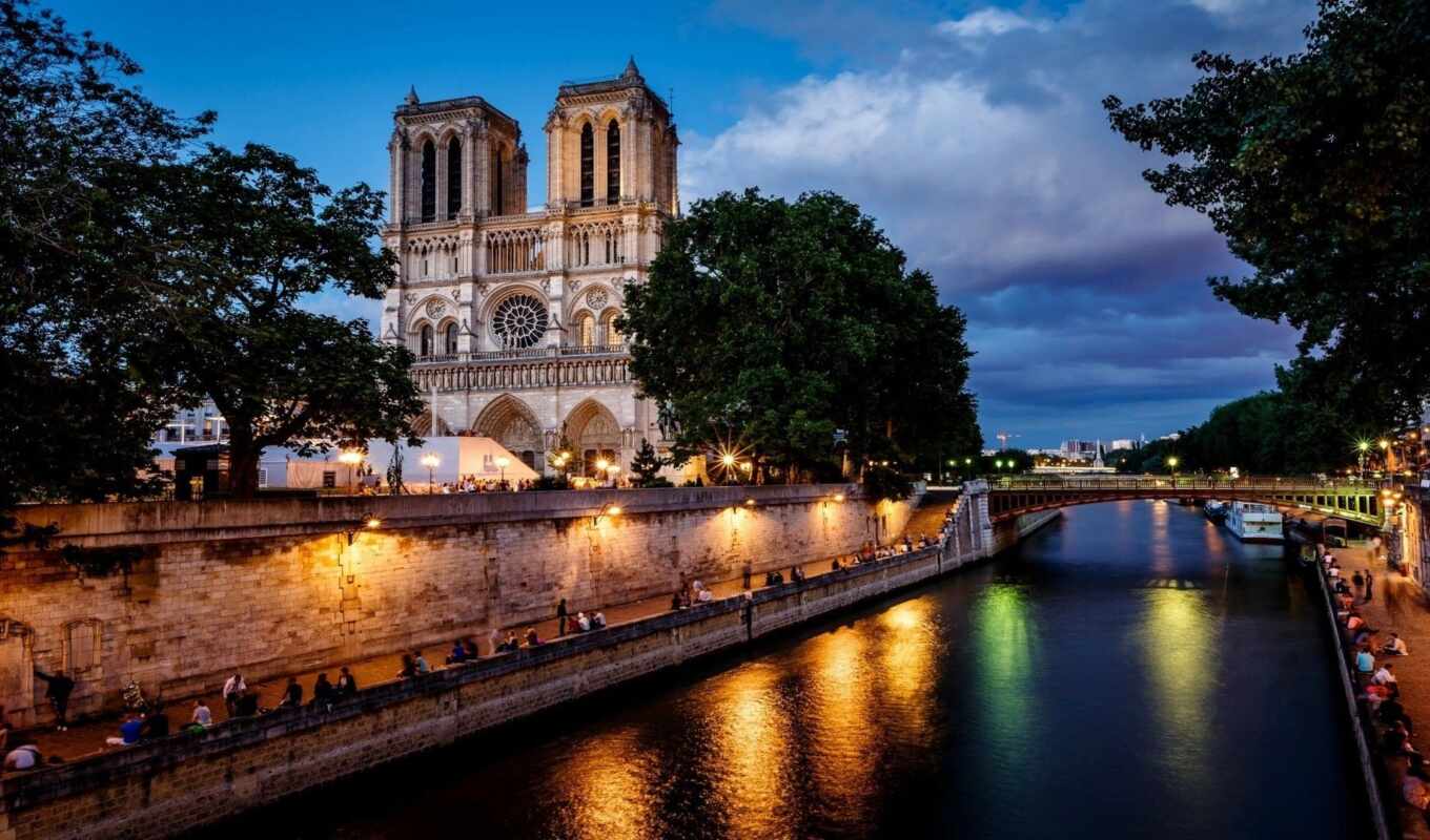 париж, dam, cathedral, french, dame, notre, парижской, богоматери, нотр
