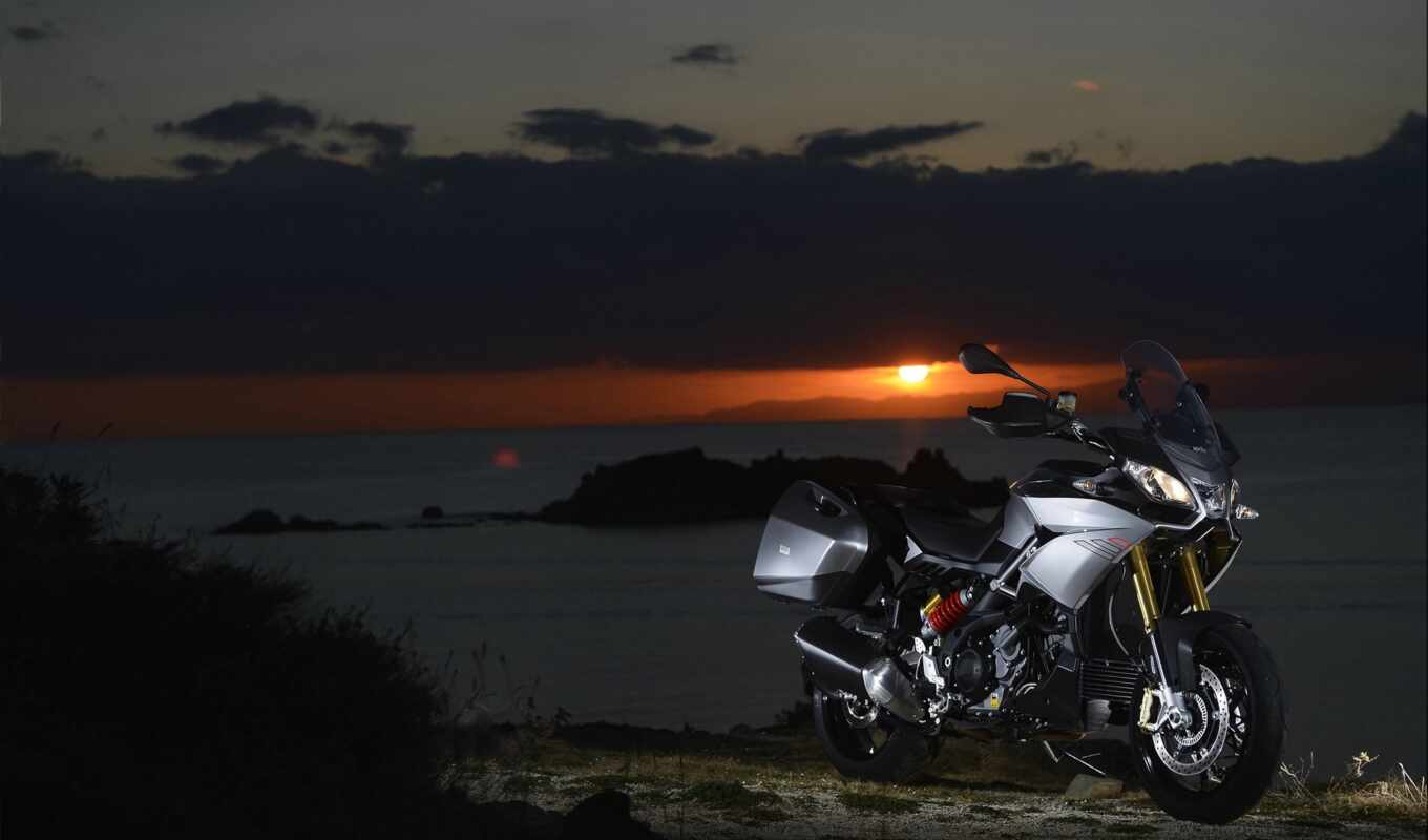 nature, picture, bike, sunset, italian, engine, motorcycles, moto, beautiful, aprilia, caponord