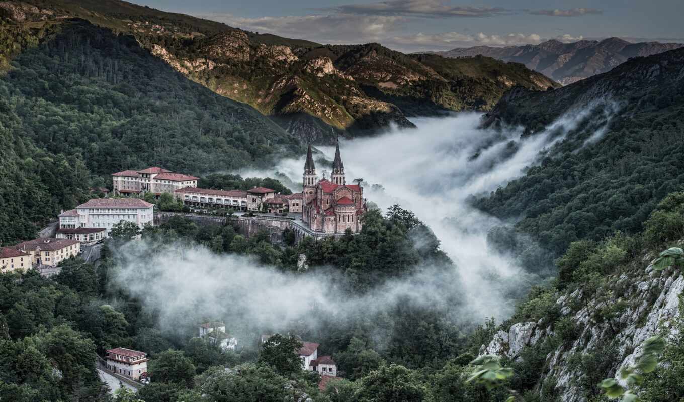 mountain, temple, Spain, miro