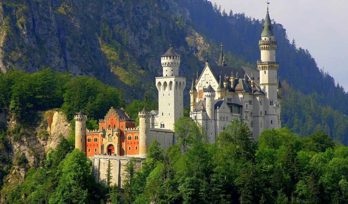 castle, neuschwanstein, funart