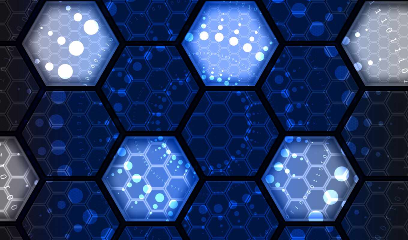 blue, technology, a computer, texture, drawing, a laptop, honeycombs, tablet, network, hexagon