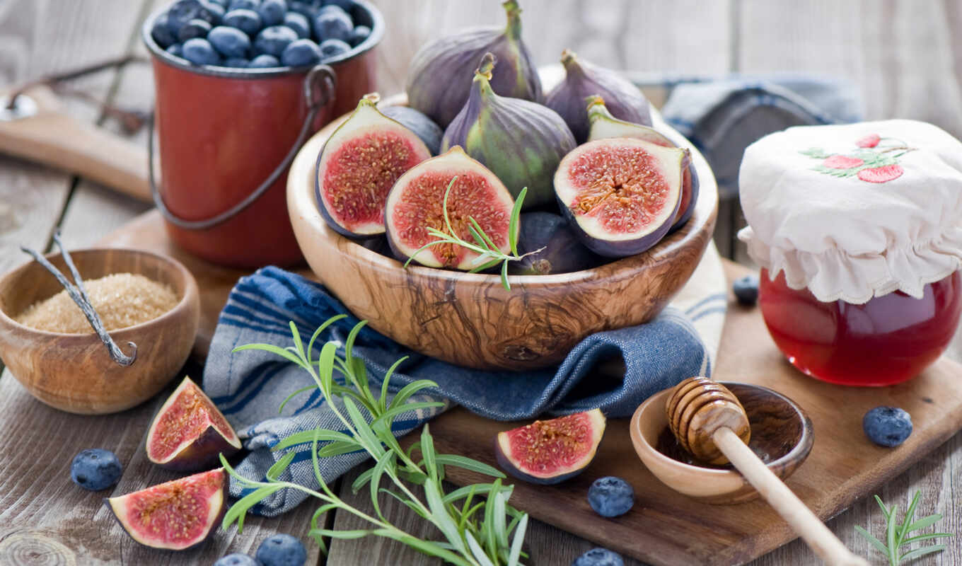 grape, blueberries, jem, fruits, still-life, figs