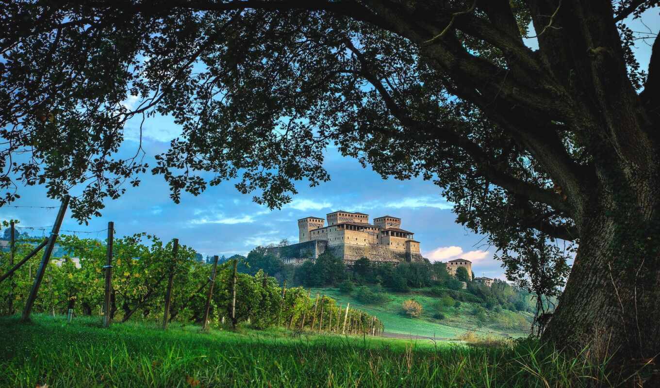 castle, italy, emilia, torrechiara, romagna
