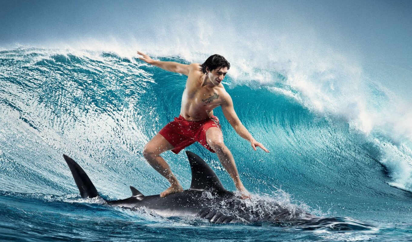 guy, wave, surfing, akule