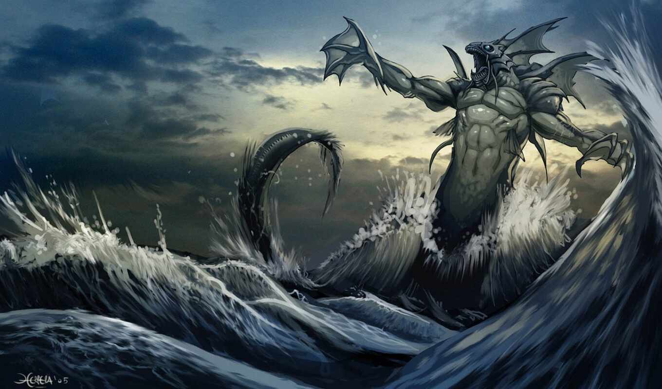 monster, море, pinterest, гигант, существа, монстры, гуманоид, миф