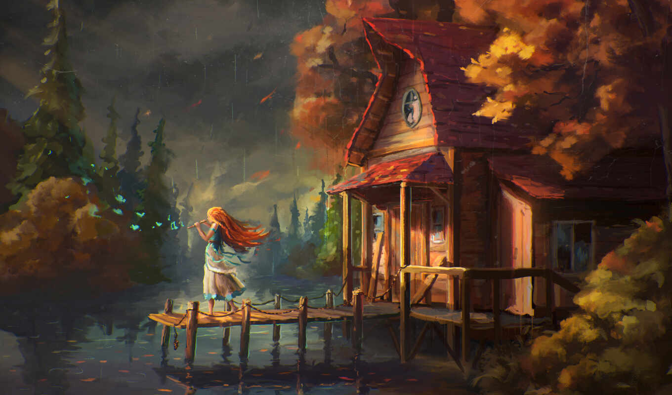 girl, house, autumn, fantasy, note, childhood, beginner, slightly, There's no time, subscriber, szheg
