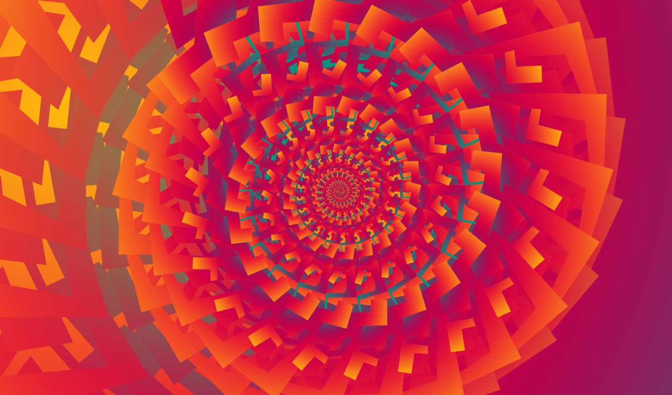 art, цветы, красочные, abstract, оранжевый, spiral, fractal