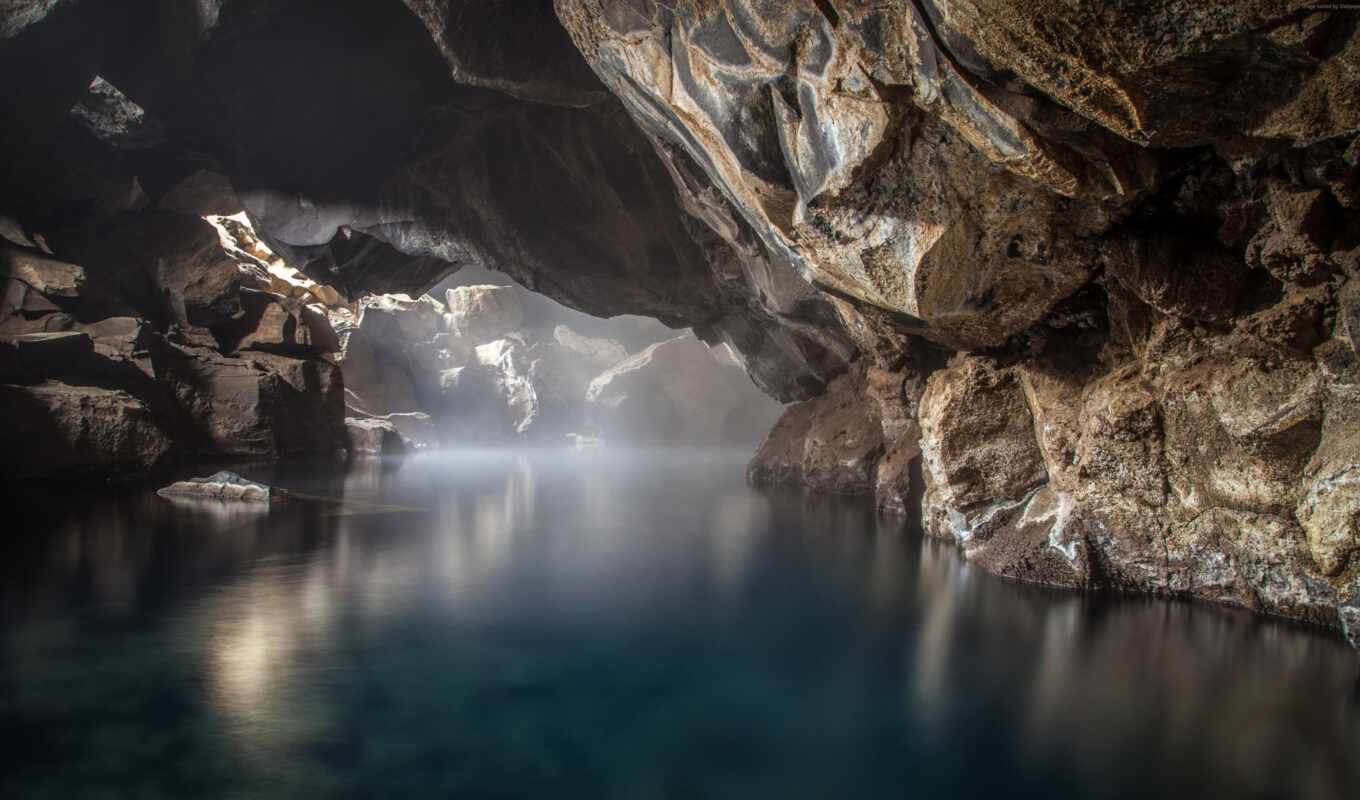 озеро, water, пещера, state