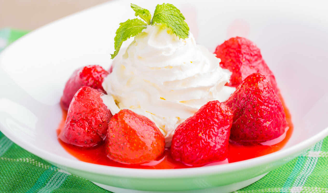 female, ice cream, strawberry