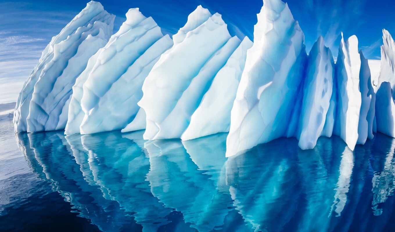 nature, sky, window, ice, water, sea, smooth surface, ocean, iceberg, microsoft, under