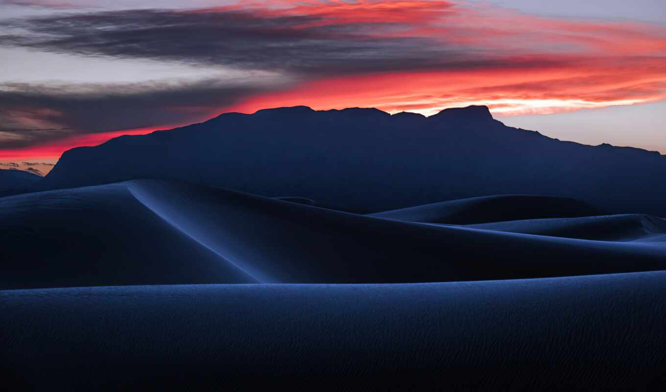 природа, закат, landscape, песок, который, пустыня, отлично, dune
