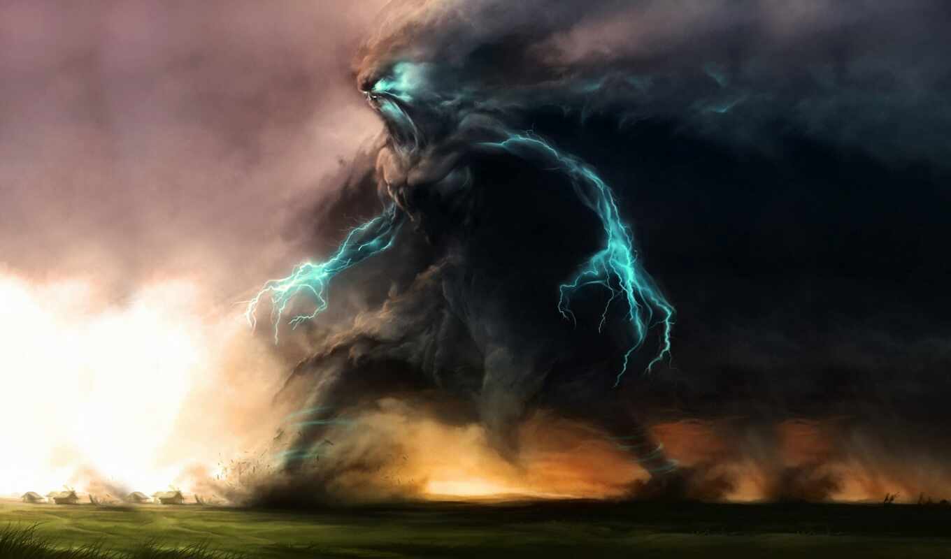 monster, буря, lightning, торнадо