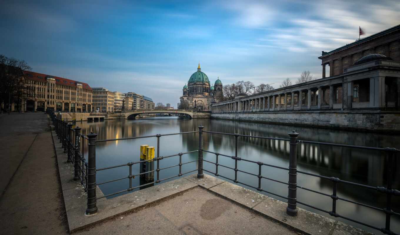 мост, bild, река, berlin, museum, bilde, waterfront, reichstag, tyskland