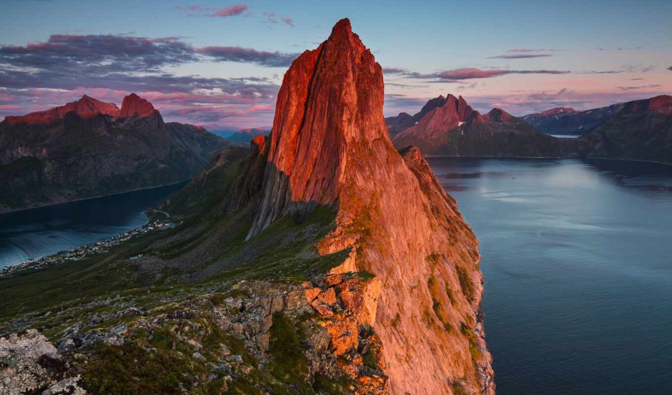 mac, гора, красивый, fjord, dynamic, norwegian, mojave, maco