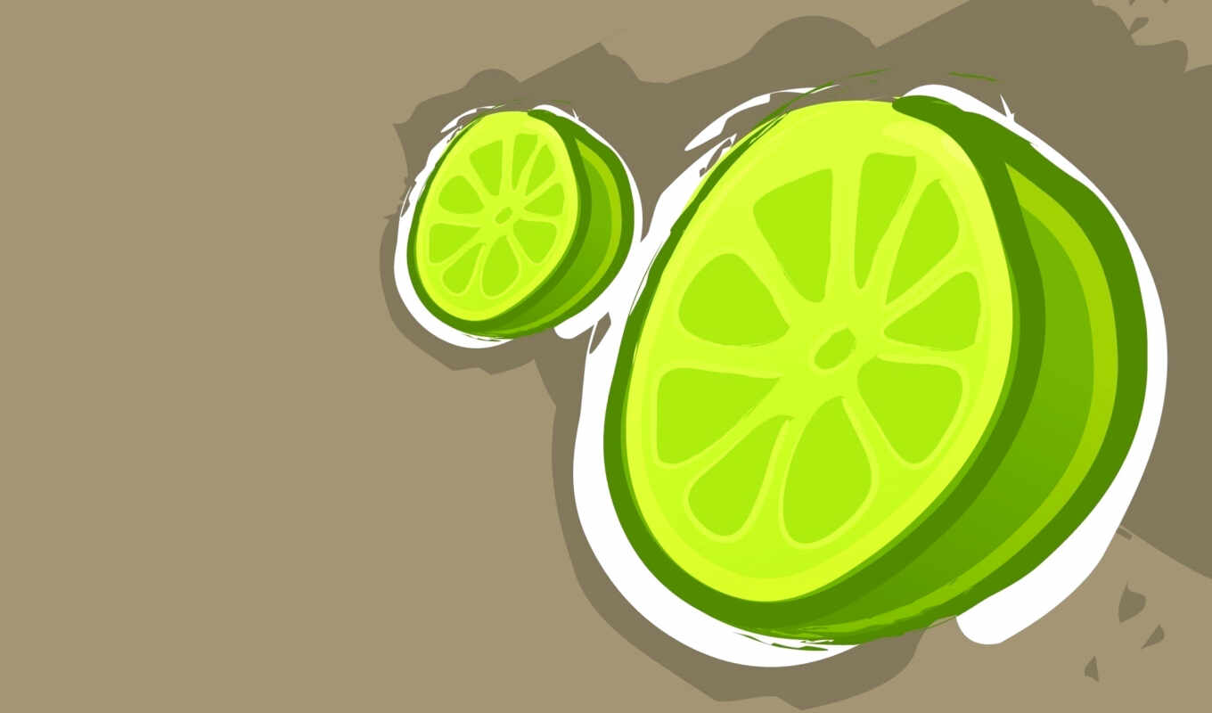 drawing, green, lemon, bright, mint, lime