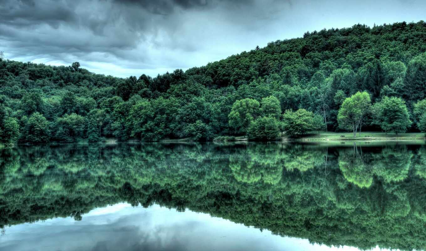 озеро, есть, water, лес, река, trees, всех, отражение, тег, которых
