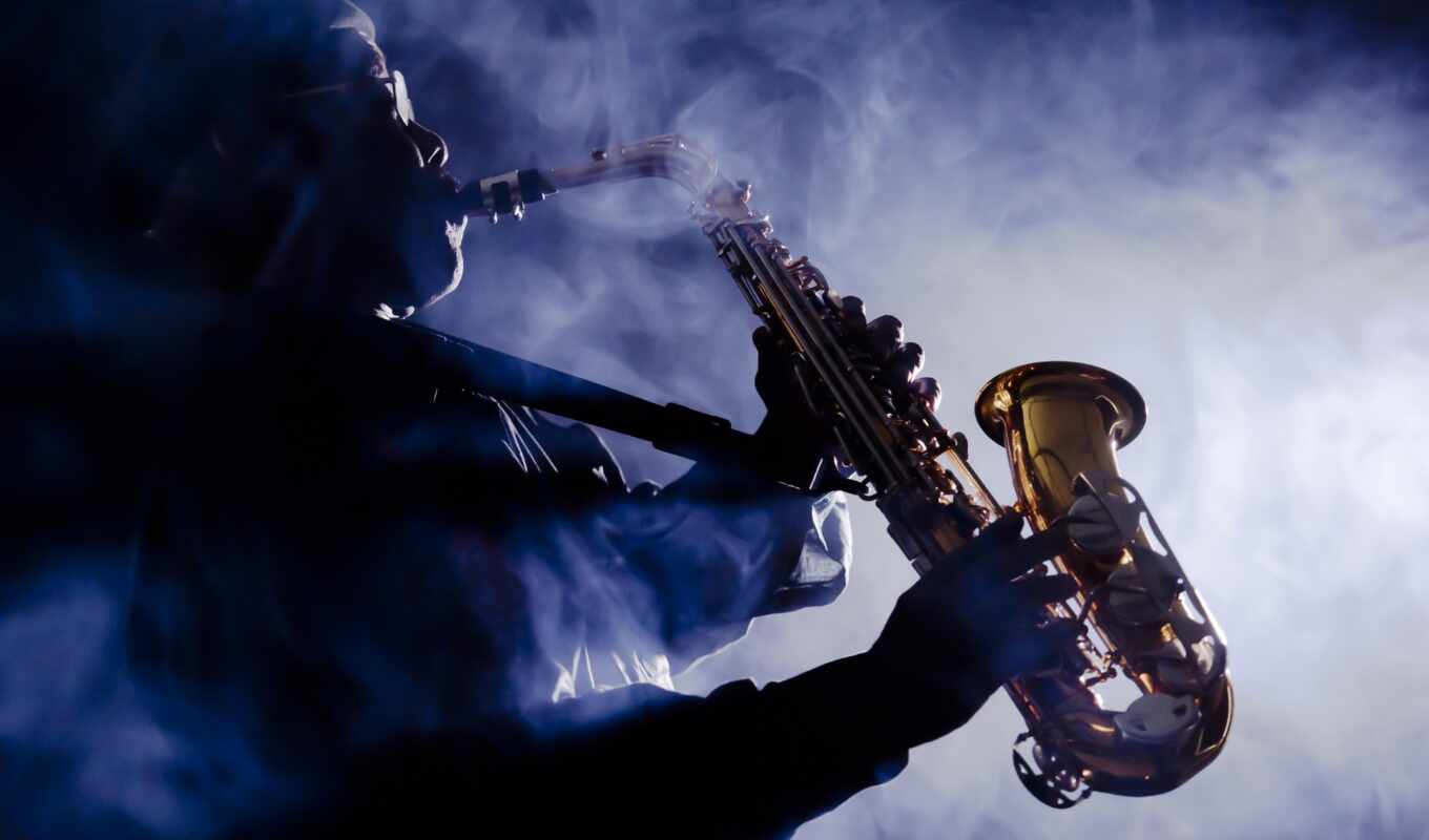 музыкант, музыка, дым, красивый, jazz, саксофон, concert