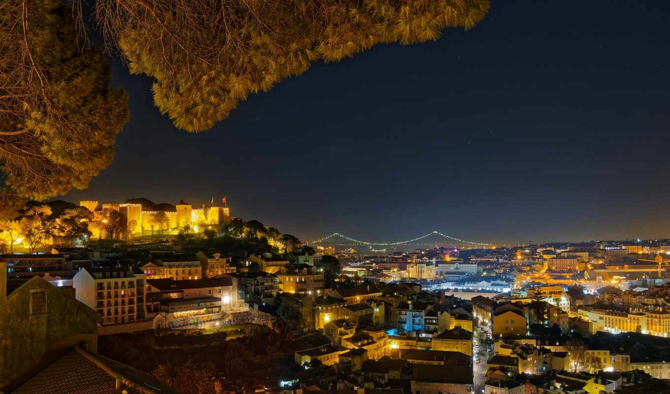 desktop, pictures, night, cities, photos, images, zoom, portugal