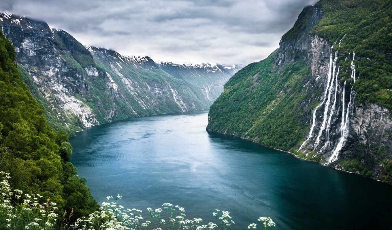 fjord, geiranger, норвегии, norwegian, горы, фьорды, фьордов