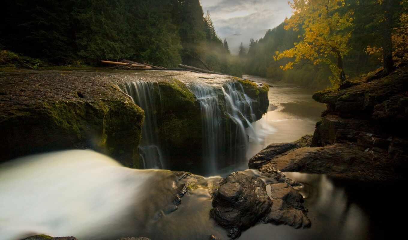 rock, mouth, river, waterfall, national, fore