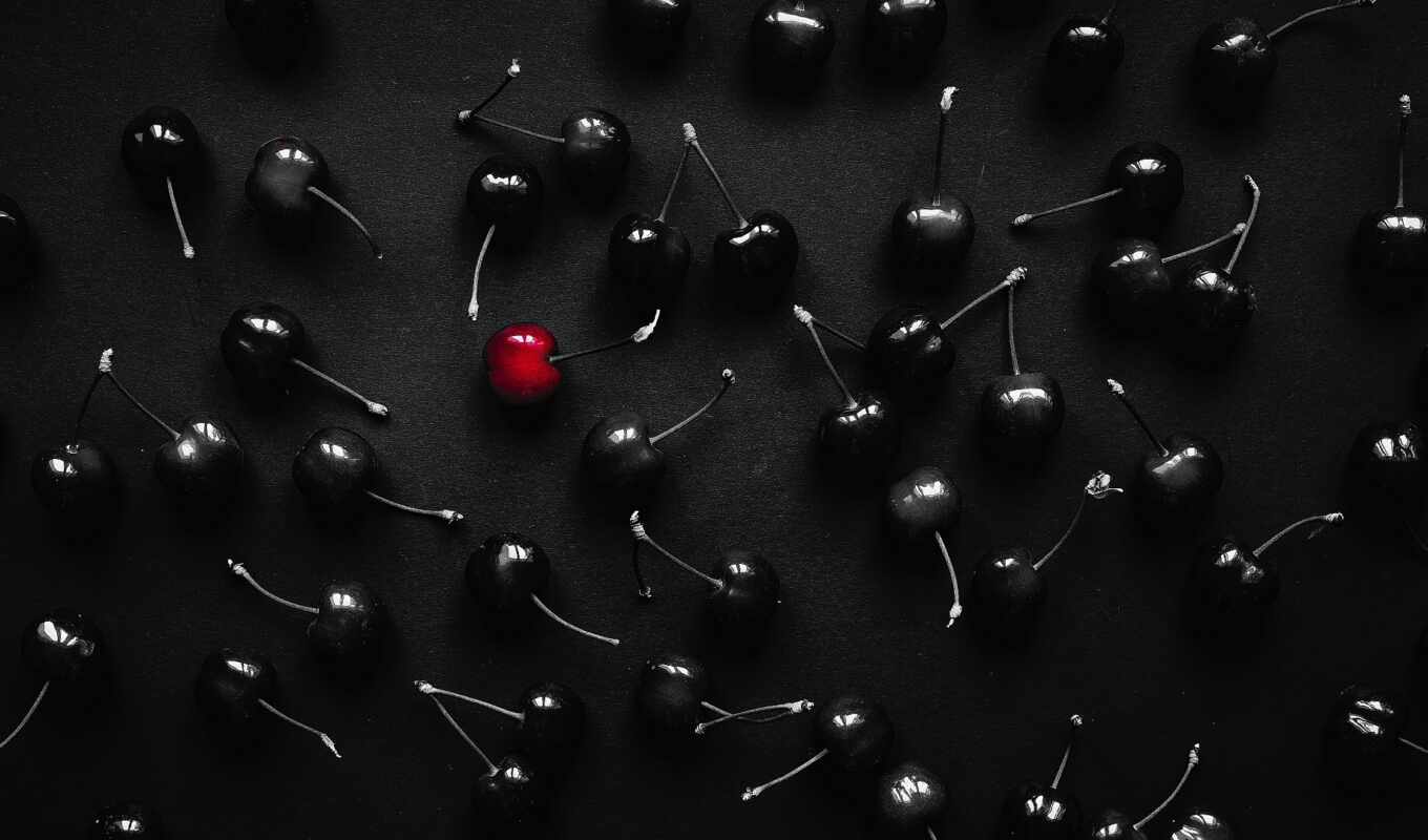 red, black, to listen, cherry, a kiss, contrast ratio, bending, berry, song, id