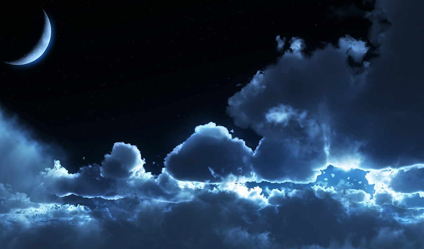 небо, desktop, ночь