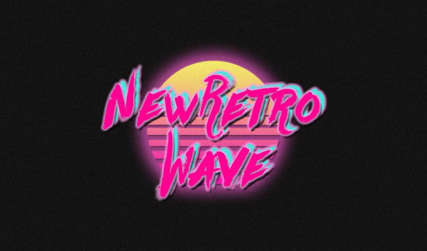 retro, vintage, wave, neon, synthwave