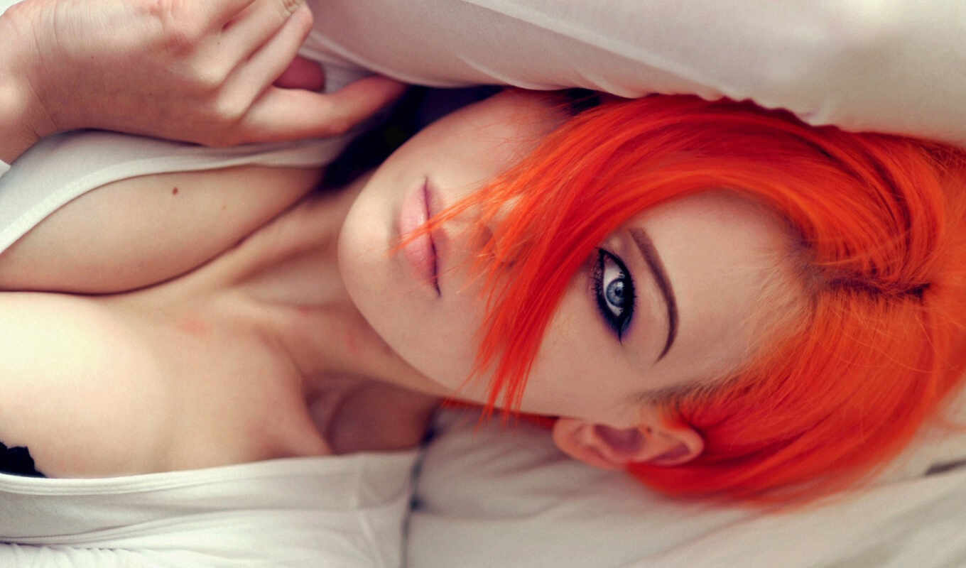 girl, red, hair, red, beautiful