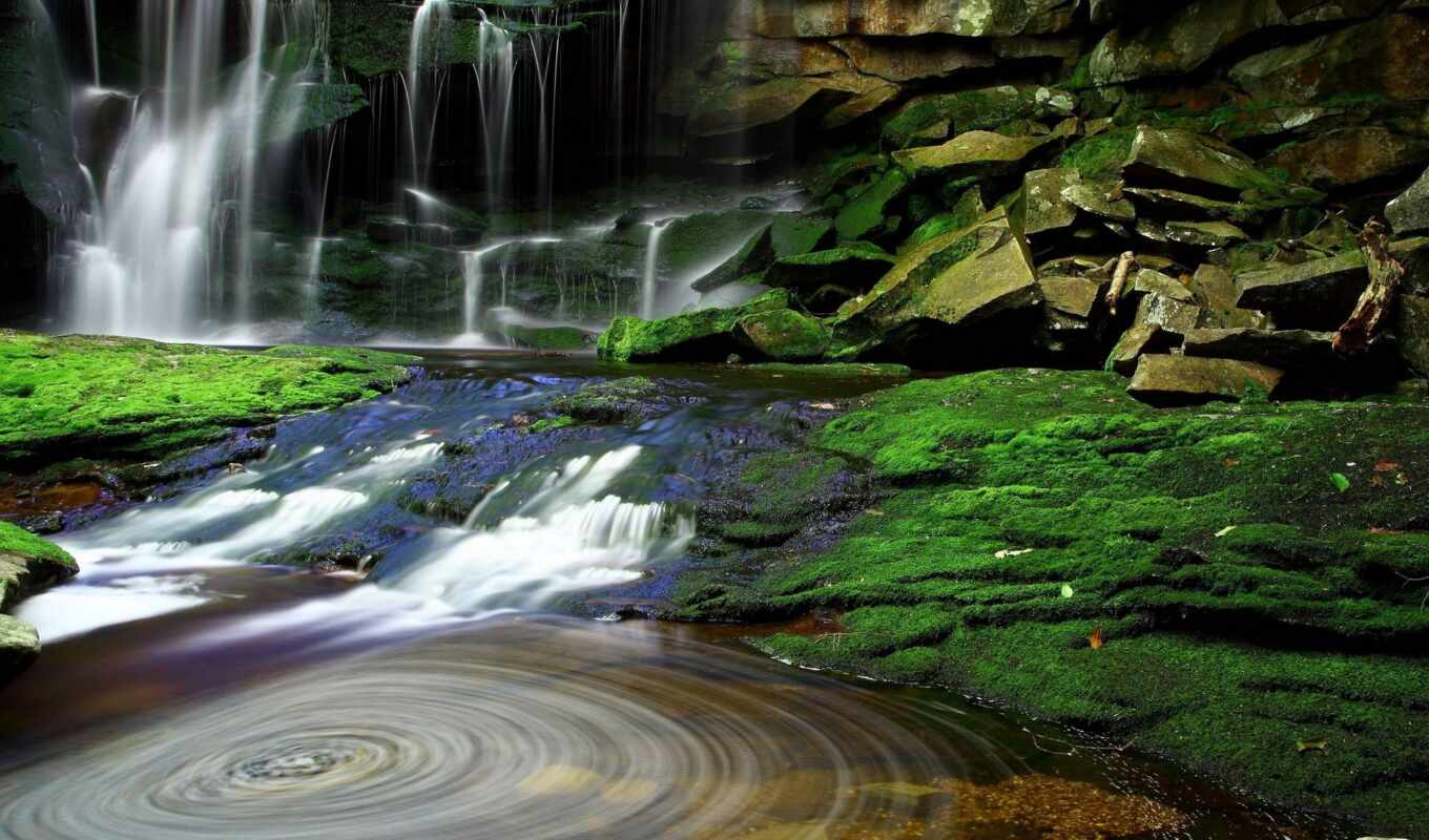 rock, mouth, waterfall, west, virginia, elakala, wikimedium