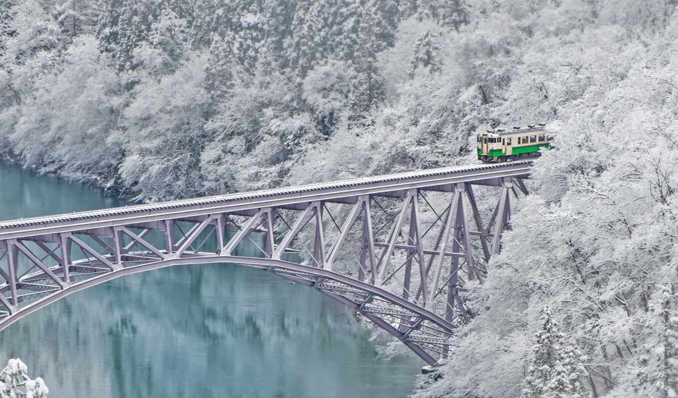 winter, мост