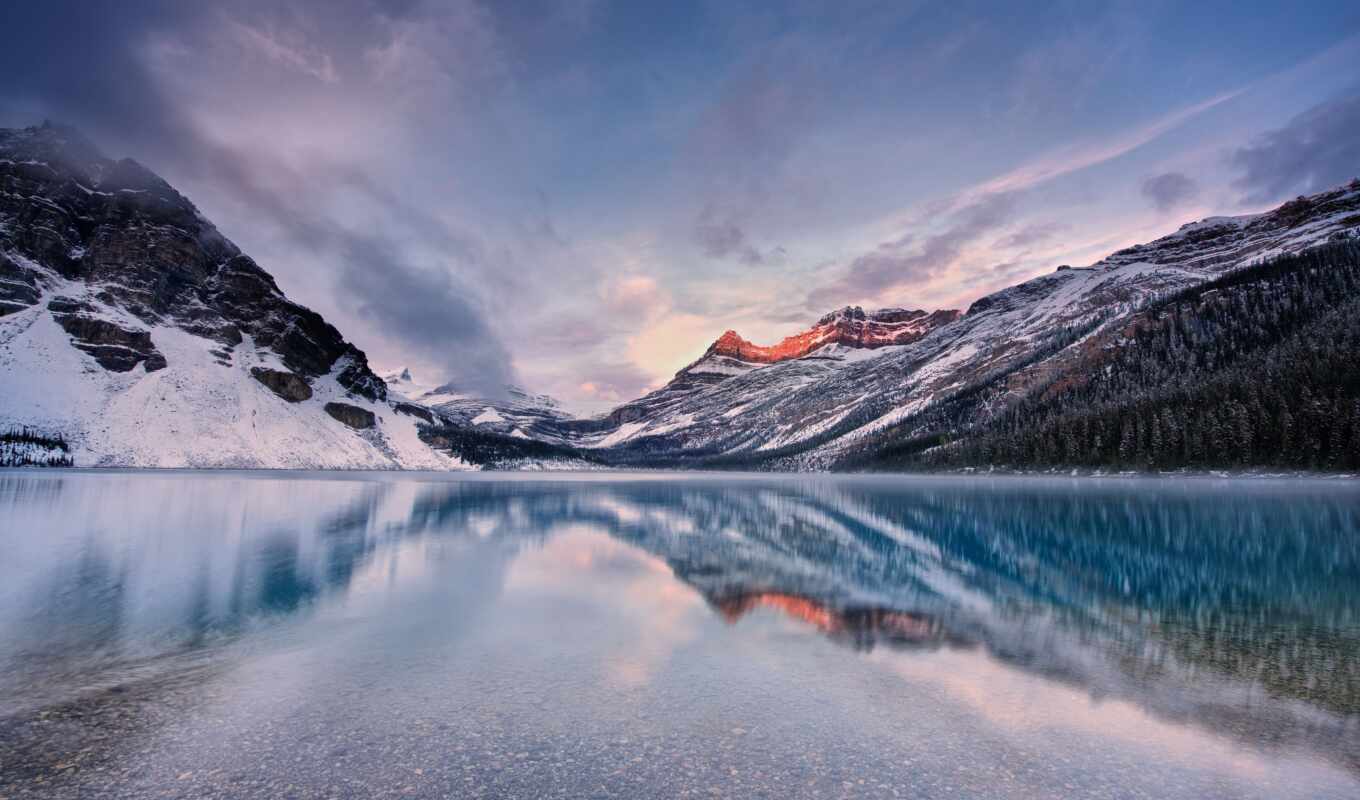озеро, фото, канада, бант, восход