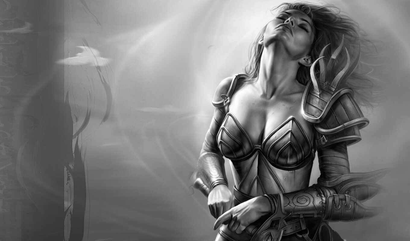 girl, game, drawing, background, slayer, sexy, fantasy, media, achievements, remix, point, armoured, jahsta, blank