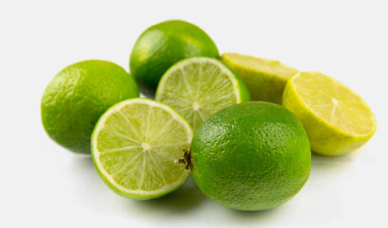 зелёный, fresh, плод, lemon, лайм