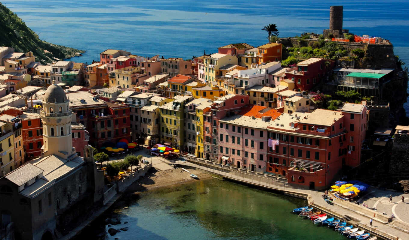 free, sea, images, italy, zoom, vernazza, Liguria