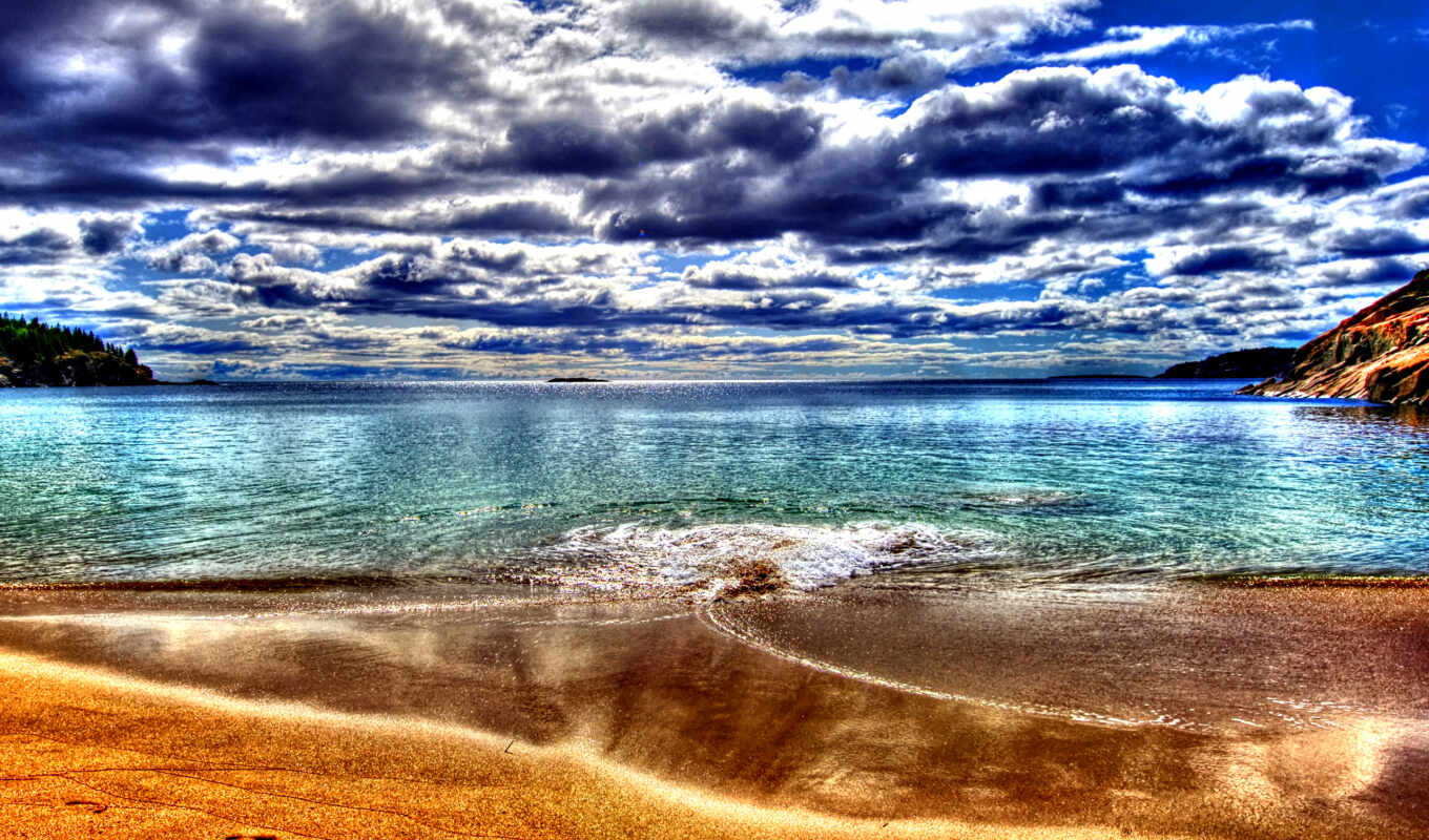 небо, desktop, blue, пляж, images, ocean